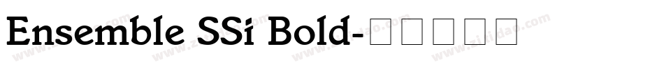 Ensemble SSi Bold字体转换